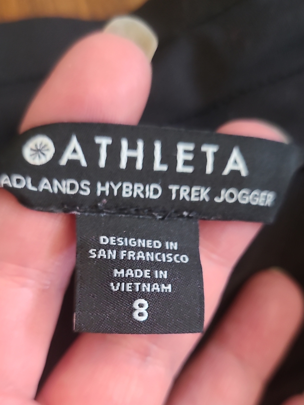Athleta Black Headlands Hybrid Trek Jogger Pants Size 8 - Picture 5 of 7